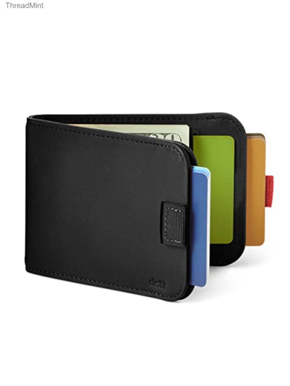 Full Grain Leather Slim Bifold Wallet with Money Clip & MagLock